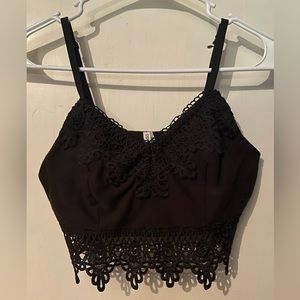 Mudd Lacey cropped tank top